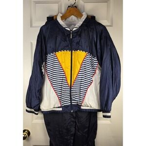 Rhythm Sport‎ By Janeve Windbreaker Tracksuit M Color Block Jogger 2Pc. VTG 80's